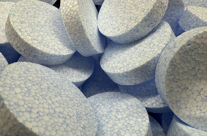 Výroba polystyrenových kroužků